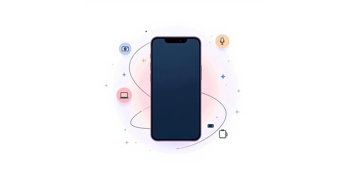 Everyday examples of AI on a smartphone, including the camera and virtual assistant, as explained in this guide to artificial intelligence.