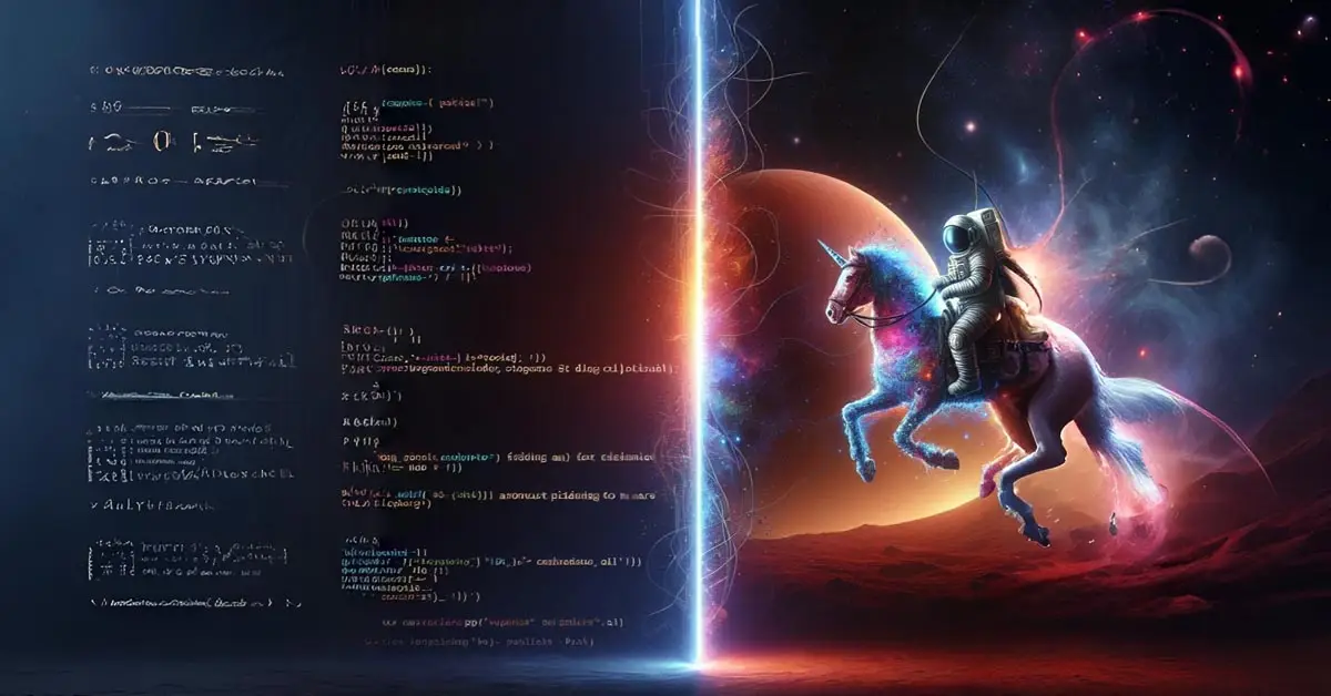 An image explaining what generative AI is, showing how text prompts are transformed into a creative, detailed picture.