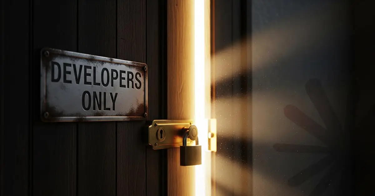 A door opening to the world of AI, symbolizing how Claude Code Sub Agents are breaking down barriers for non-coders.