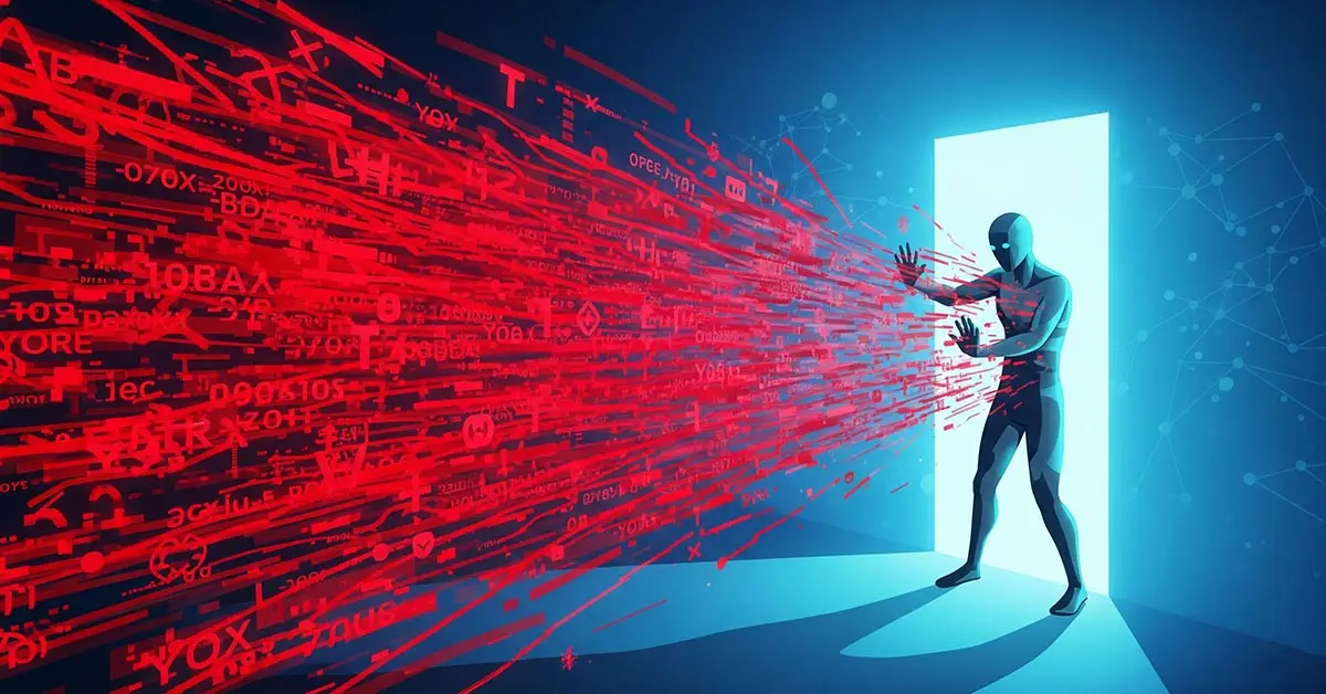 A digital gatekeeper struggling with content moderation, a key part of the decentralized platform struggles and social media trust and safety.