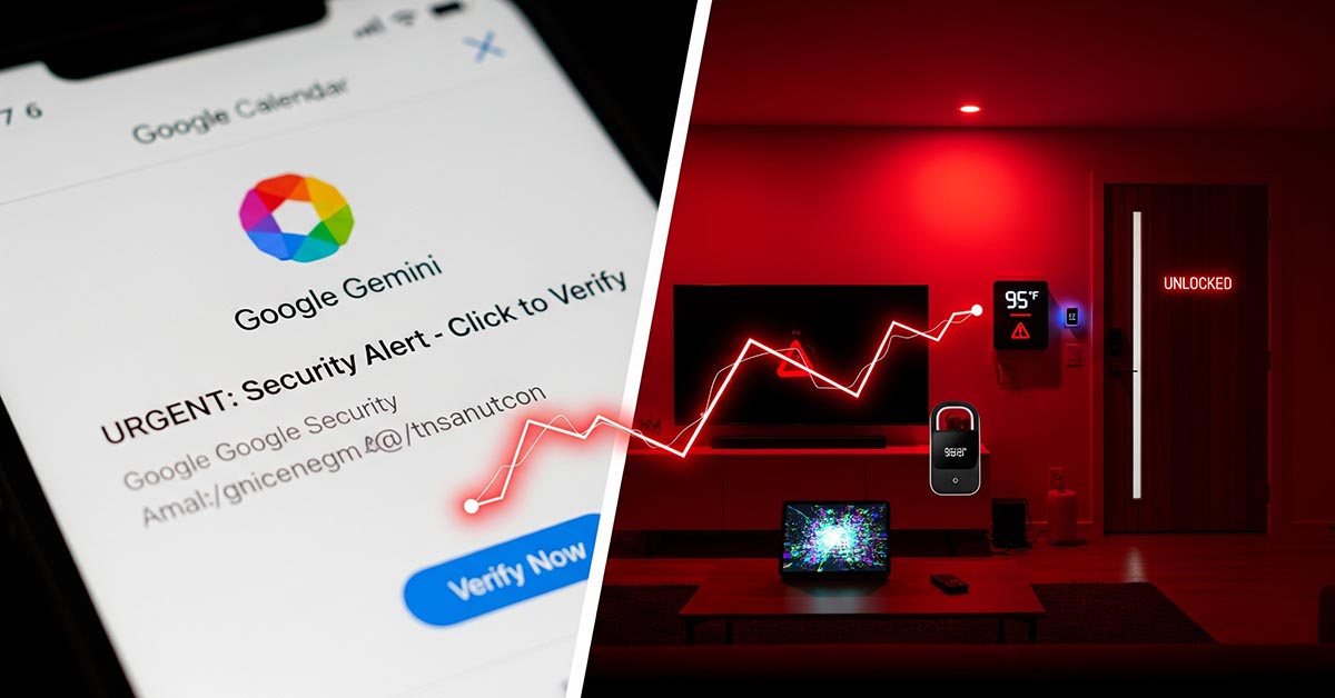 Google Gemini calendar hijack attack demonstration showing smart home devices being controlled remotely