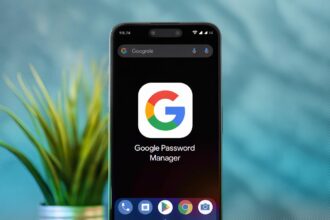 A smartphone homescreen showing the new Google Password Manager app icon.
