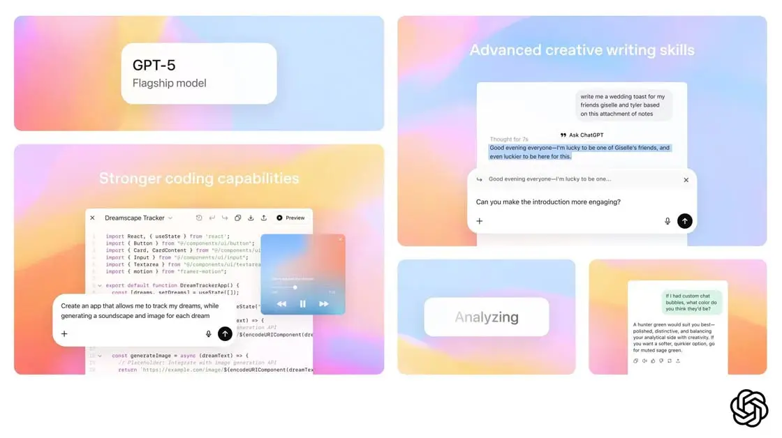 ChatGPT conversation window powered by OpenAI ChatGPT-5 official launch