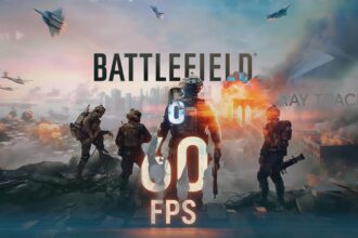 The Battlefield 6 logo with a "60 FPS" icon prioritized over a "Ray Tracing" icon, symbolizing the news that Battlefield 6 drops ray tracing for performance.