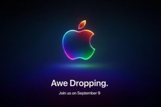 The official Apple "Awe Dropping" event graphic, confirming the iPhone 17 release date event.