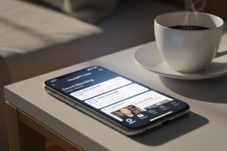 A smartphone displaying the new ChatGPT Pulse interface with a personalized morning brief.