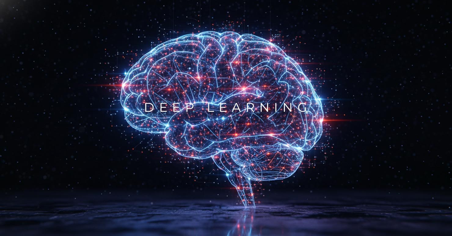 A diagram of a neural network, explaining what is deep learning.