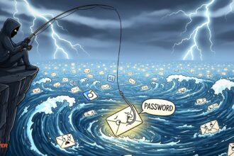 A visual metaphor explaining what is phishing.
