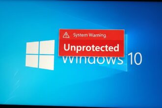 A warning showing that Windows 10 support ended.
