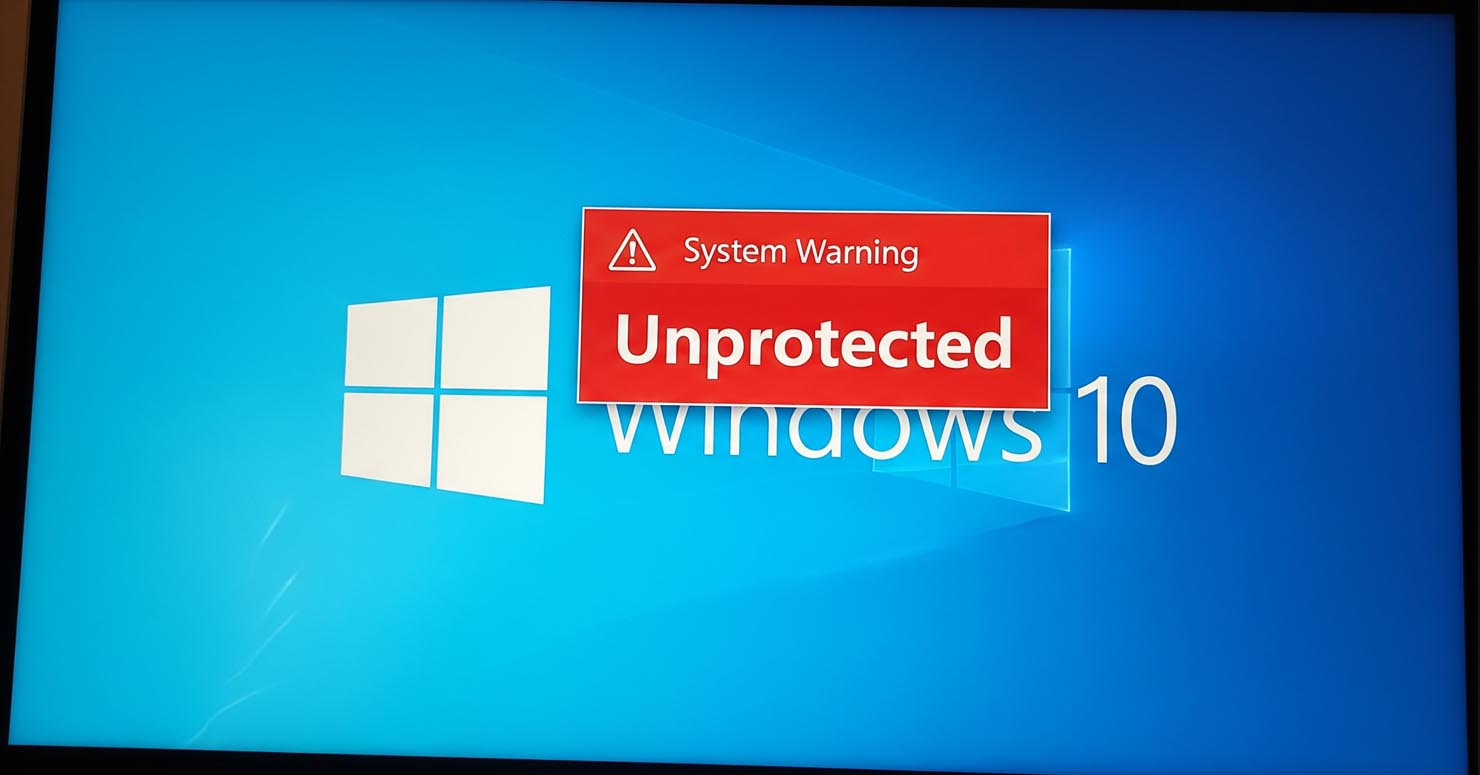 A warning showing that Windows 10 support ended.