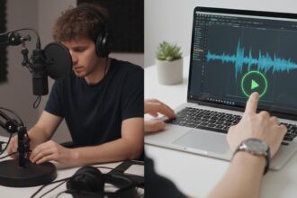 Comparison showing the benefits of AI text-to-speech vs recording.